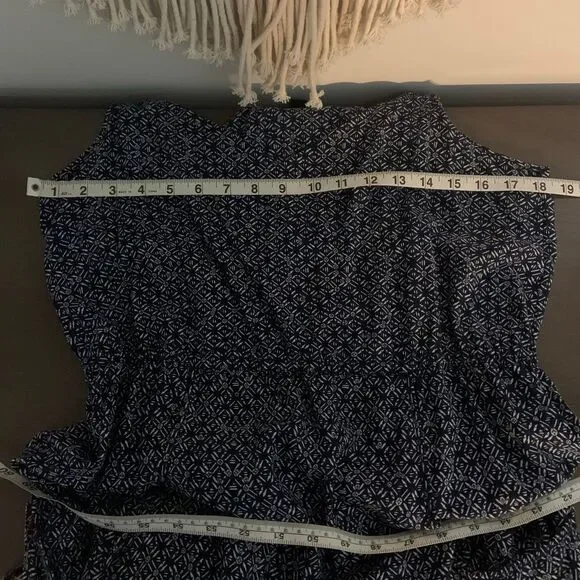 PATAGONIA Women’s Lost Wildflower Dress Sunburst Crux Navy Pockets Size Large - Picture 13 of 14